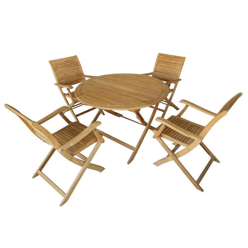 Juego-jardin-en-madera-hexagonal-4-sillas-plegables