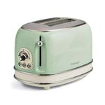 Tostadora-ARIETE-15504-verde-Vintage-con-pinzas