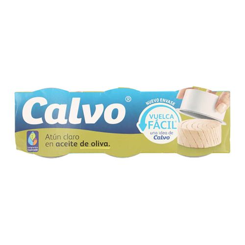 Atún CALVO en aceite de oliva vuelca fácil 3 un.