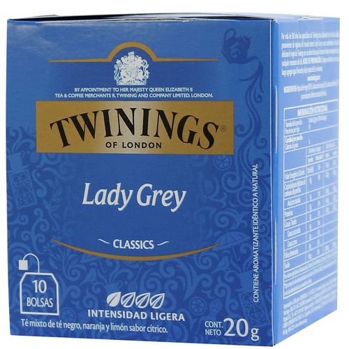 Té Lady Grey Twinings 10 sobres 20 g