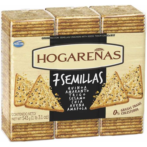 Galletas HOGAREÑAS 7 semillas 543g