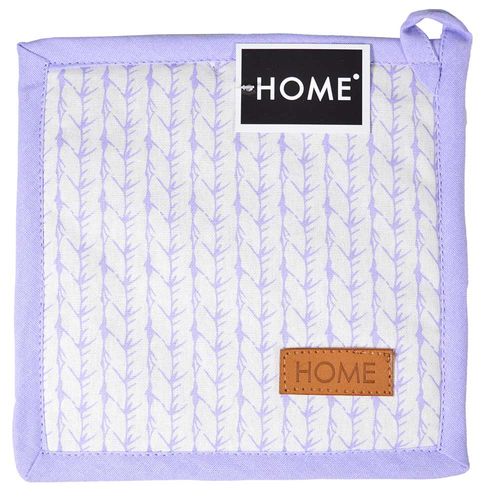 Agarradera con simil cuero lavanda 20x20cm