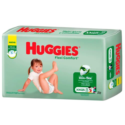 Pañales HUGGIES Flex Comfort Maxi XXG 15 un.