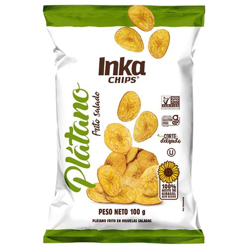 Snack plátano frito y salado INKA chips 100 g