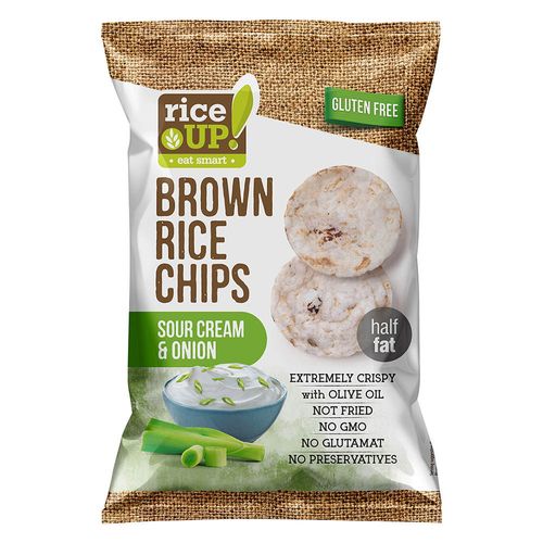 Chips de arroz sabor crema y cebolla RICE UP 120 g