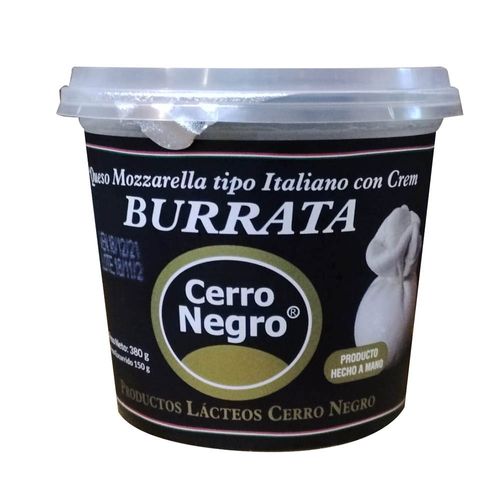 Queso muzzarella en suero Burrata CERRO NEGRO 150 g