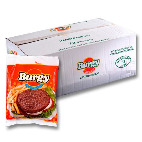 Hamburguesas BURGY 72 un.