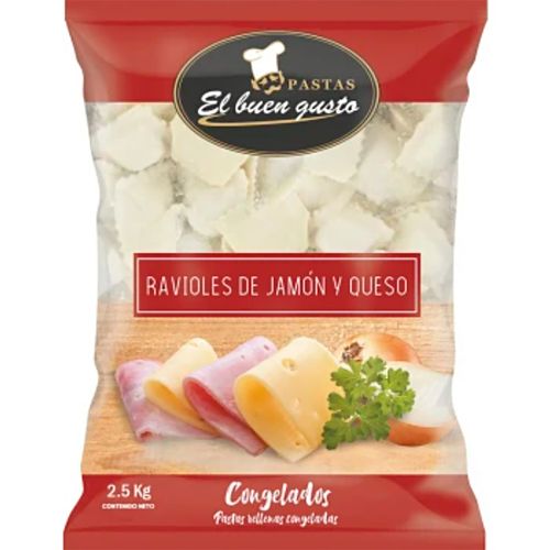 Ravioles EL BUEN GUSTO jamón y queso 2.5 kg