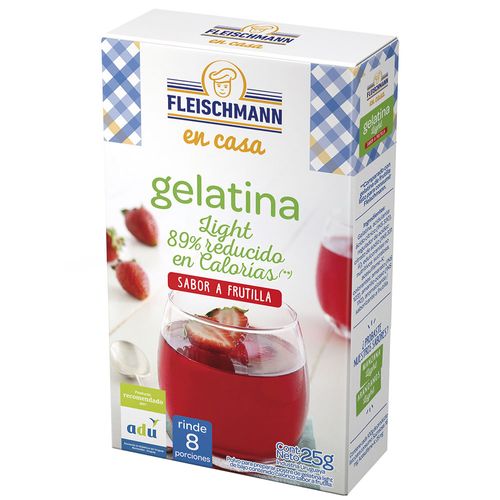 Gelatina light Fleischmann frutilla 8 porciones