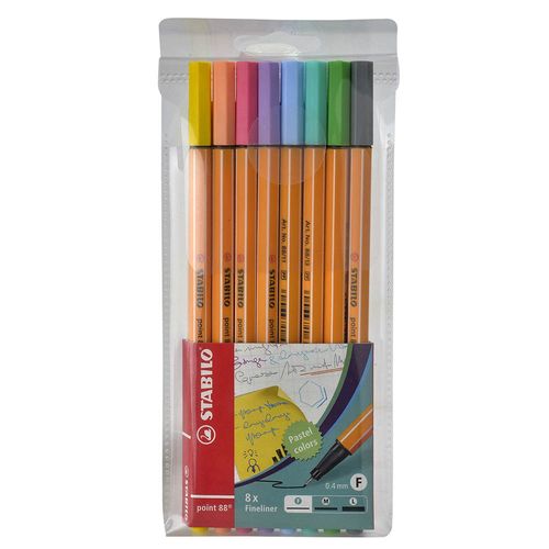 Marcador STABILO Point 88 8 colores pasteles