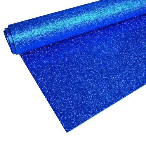 Goma eva hoja 40x60 cm brillantina azul