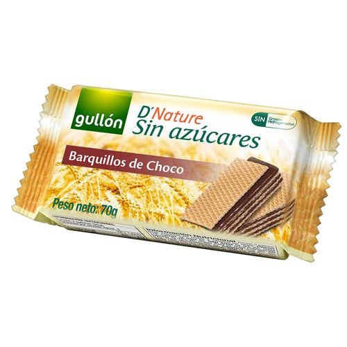 Wafers GULLÓN chocolate sin azúcar 70 g