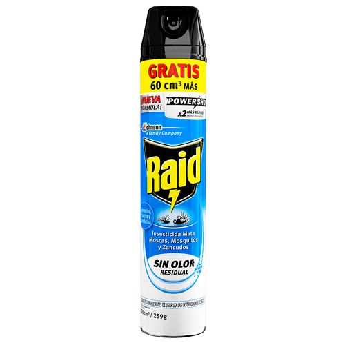 Insecticida RAID moscas, mosquitos y zancudos sin olor 420 cc