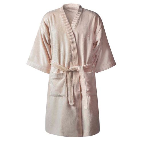 Bata de baño DOHLER en velour beige talle G