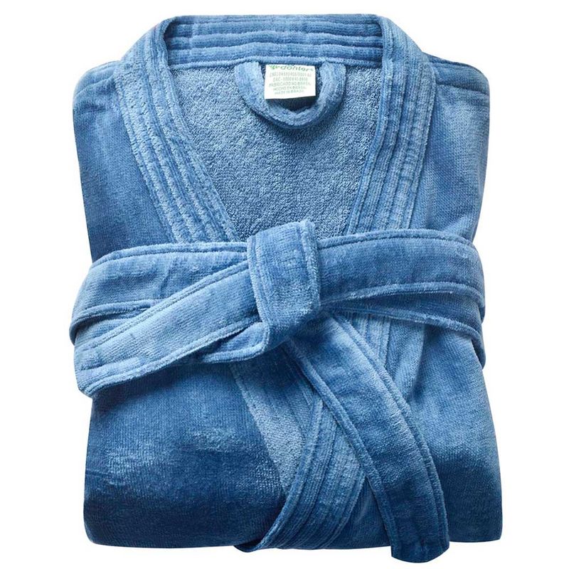 Bata-de-baño-DOHLER-en-velour-azul-piedra-talle-M