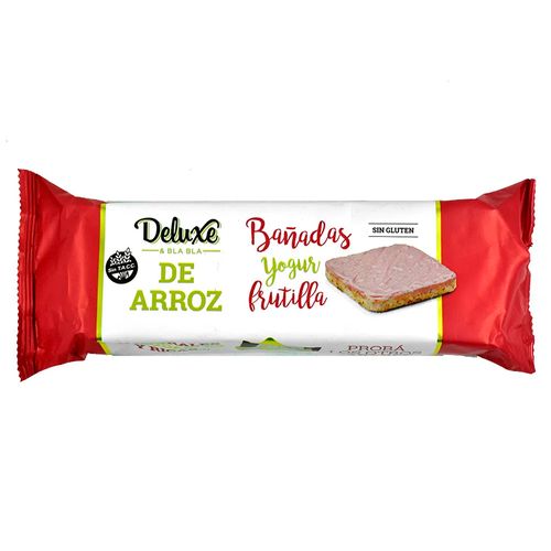 Galletas de arroz DELUXE bañadas yogurt frutilla 115 g