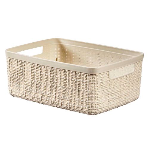 Canasta organizadora PP 36x28x15 cm beige
