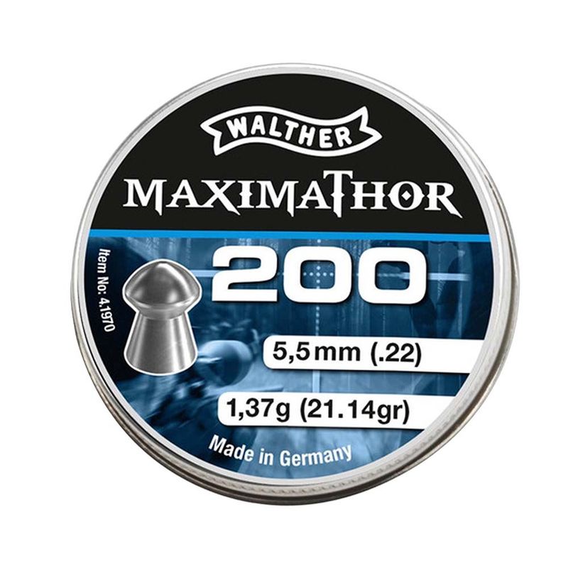 Chumbo-WALTHER-Maximathor-55-mm-X-200-Unidades-Alta-Precision-Mad