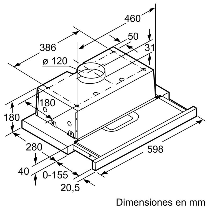 Campana-BOSCH-Mod.-DFT63AC50-60cm-telescopica