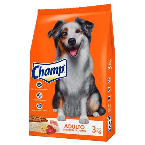 Alimento para perros CHAMP mix de carnes 3 kg