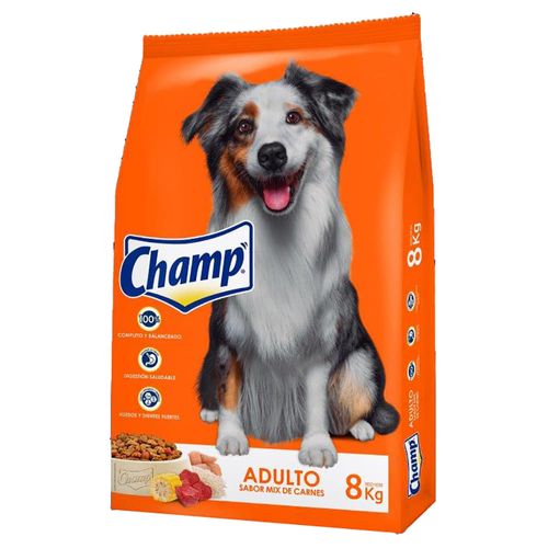 Alimento para perros CHAMP mix de carne 8 kg