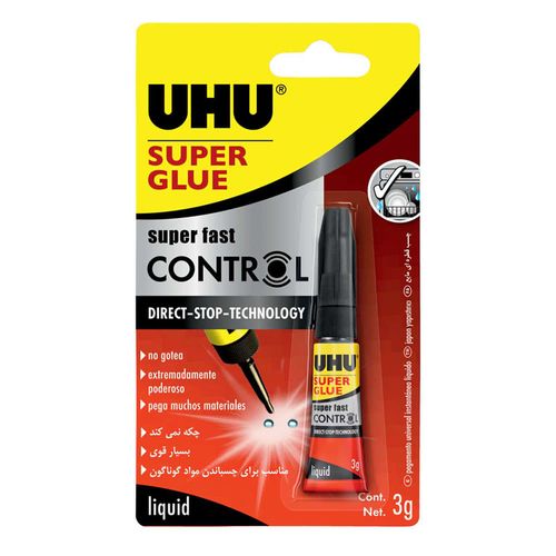 Pegamento UHU super glue control 3 g