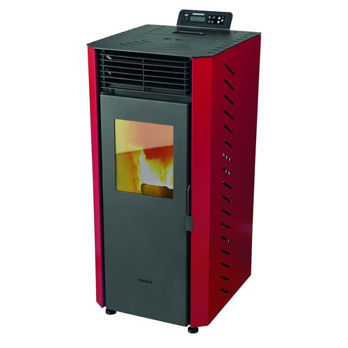 Calefactor a Pellet VIVION HAUS Eco Start 12 Kw Rojo