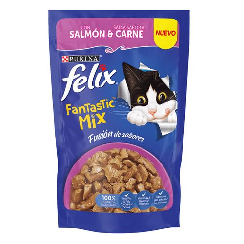 Alimento para gatos FELIX fantastic mix salmon carne 85 g