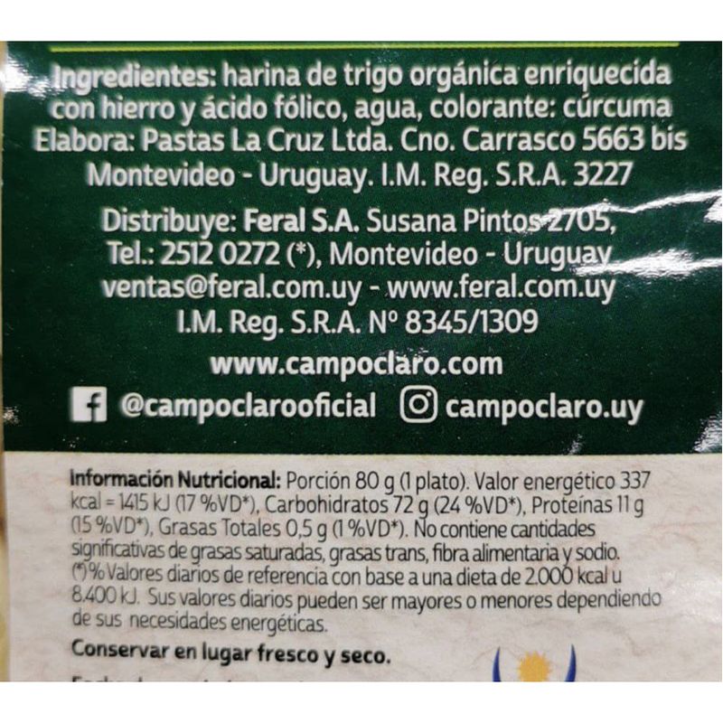 Fideos-tallarines-CAMPOCLARO-Organicos-500-g