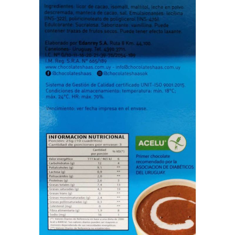 Chocolate-HAAS-Diet-Taza-70-g