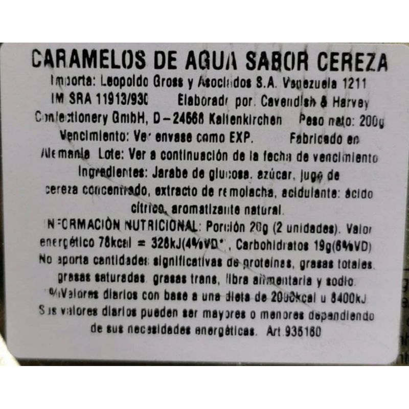 Caramelo-Cereza-CAVENDISH-200-g