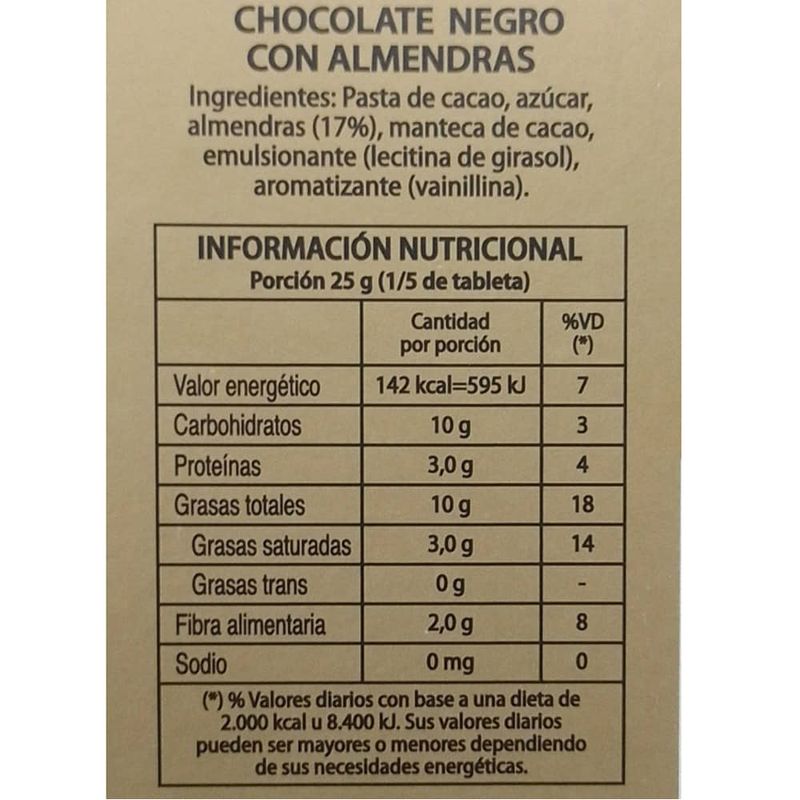 Chocolate-ANTIU-XIXOANA-Negro-con-Almendras-125-g