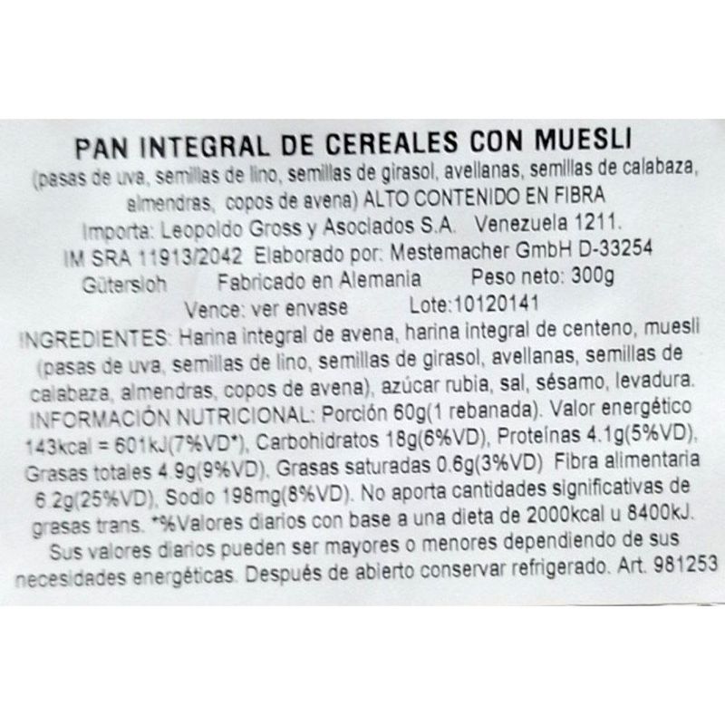 Pan-integral-cereales-MESTEMACHER-musli-300-g