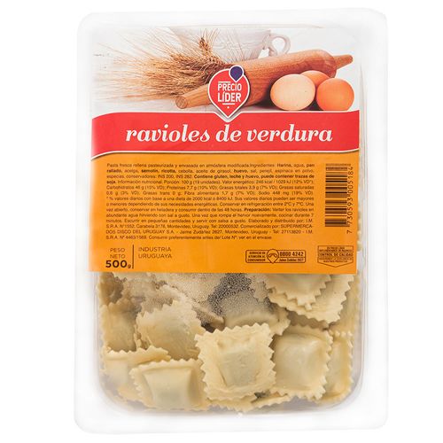 Ravioles de Verdura PRECIO LIDER 500 g