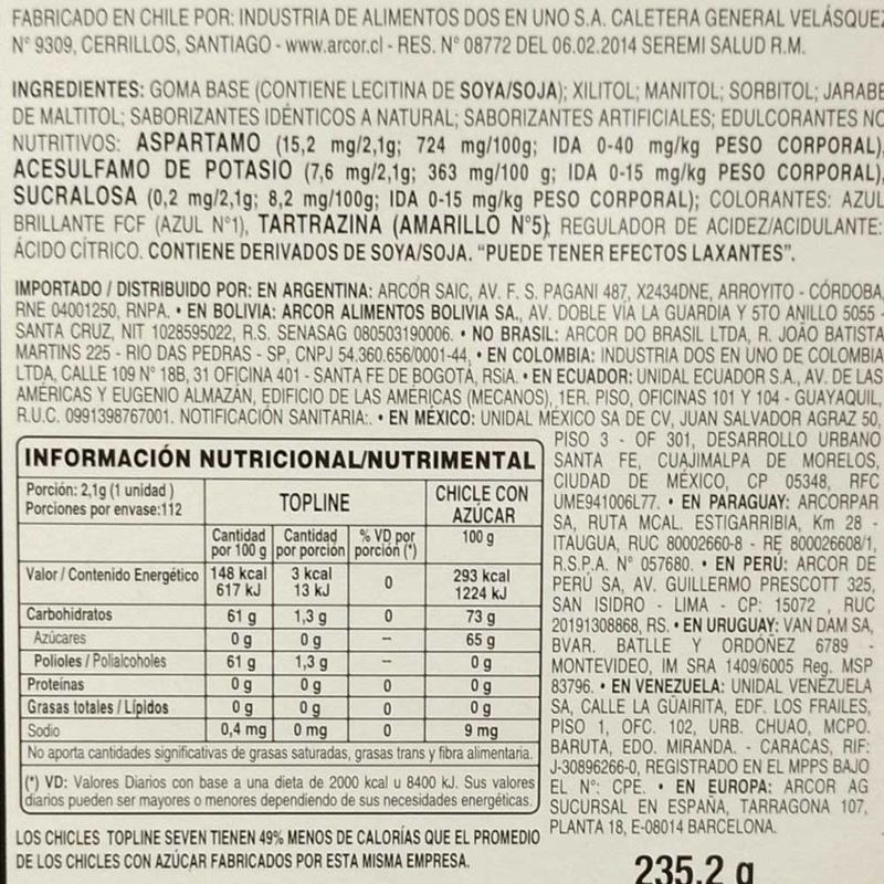 Chicle-TOPLINE-7-Explosive-Mint-14-g