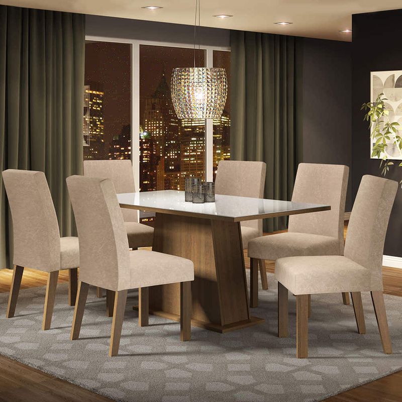 Juego-de-comedor-6-sillas-blanco-rustico