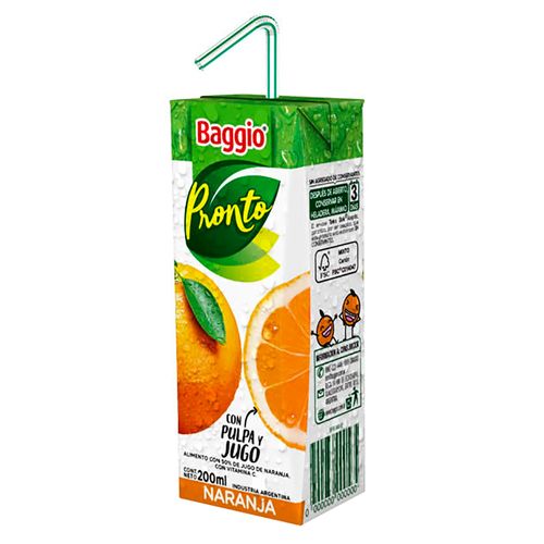Jugo BAGGIO Naranja 200 ml