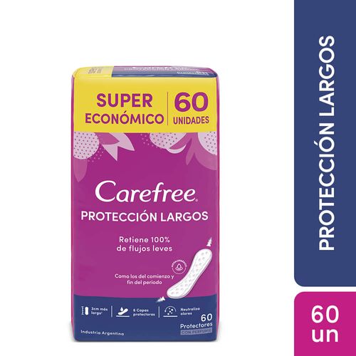 Protector diario CAREFREE longs 60 un.