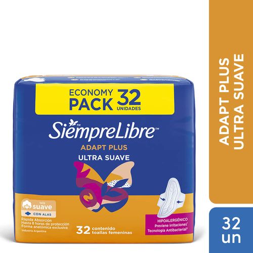 Pack 4x3 toalla femenina SIEMPRE LIBRE Plus Soft  8 un.