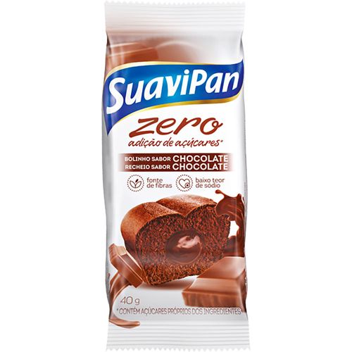 Mini budín SUAVIPAN Rell chocolate sin azúcar 40 g