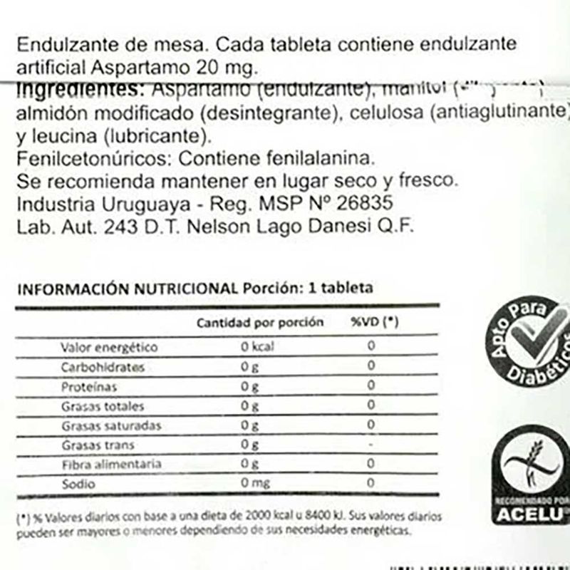 Edulcorante-ASPARTIL-100-tabletas
