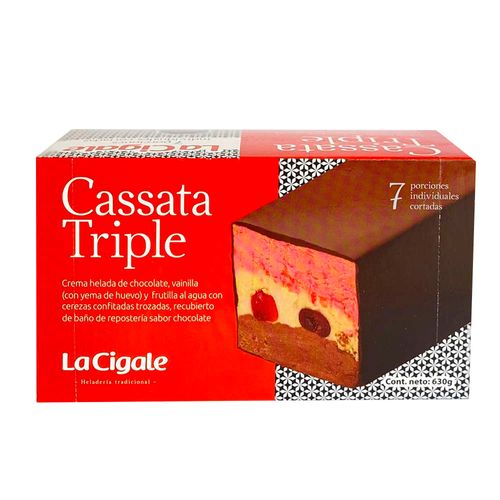 Helado triple 7 porciones LA CIGALE 630 g