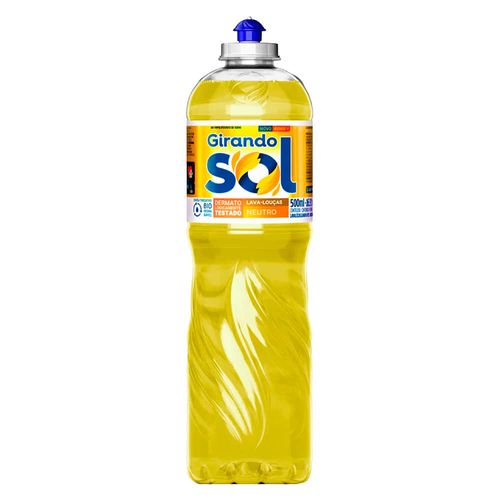 Detergente líquido lavavajillas GIRANDO SOL neutro 500 ml