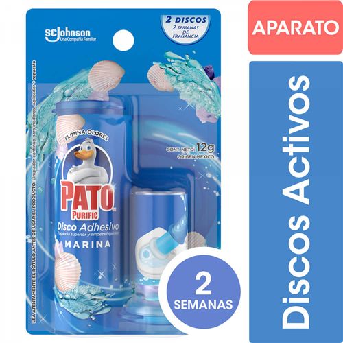 Desodorante inodoro PATO discos activos marina 12g