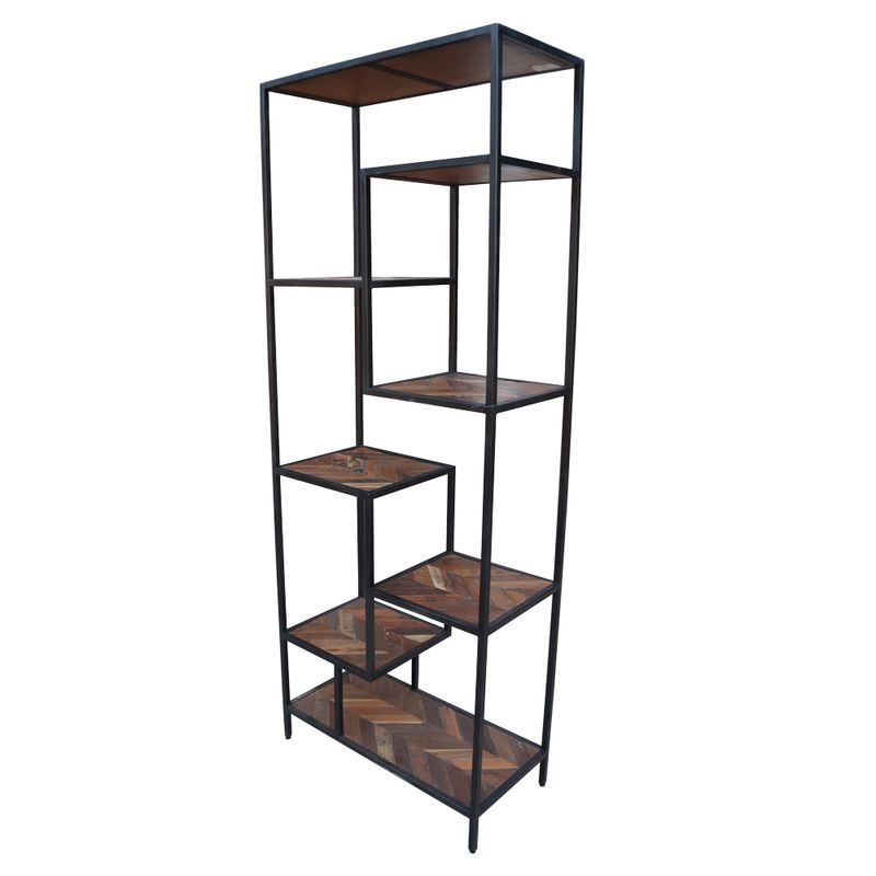 Biblioteca-en-hierro-y-madera-80x210x40-cm