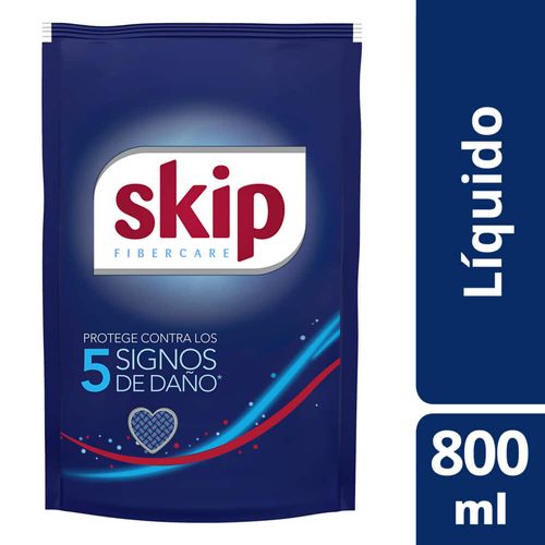 Detergente SKIP líquido diluido doy pack 800 ml