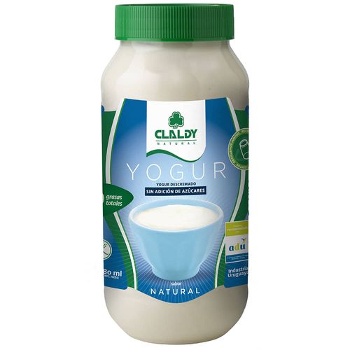 Yogur CLALDY Descremado Natural 780 cc