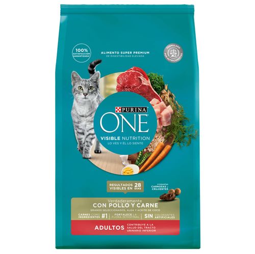 Alimento ONE gato pollo y carne 2 k