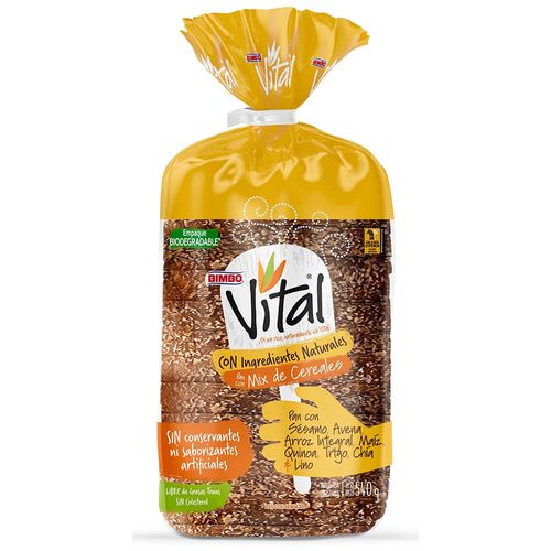 Pan mix de cerales Vital BIMBO 540 g