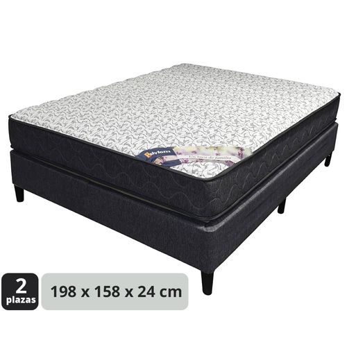 Conjunto de somier Glamour queen 198x158x24 cm